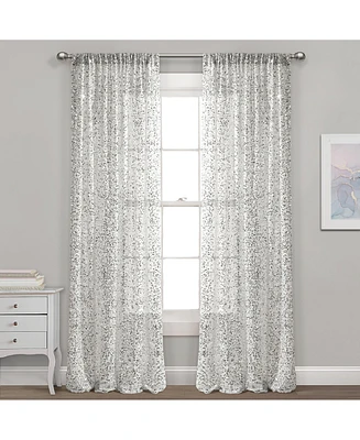 Lush Decor Ballgown Glam Sparkle Sequins Window Curtain Panel