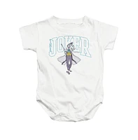Batman Baby Girls Baby-Girls Joker Varsity On White Snapsuit