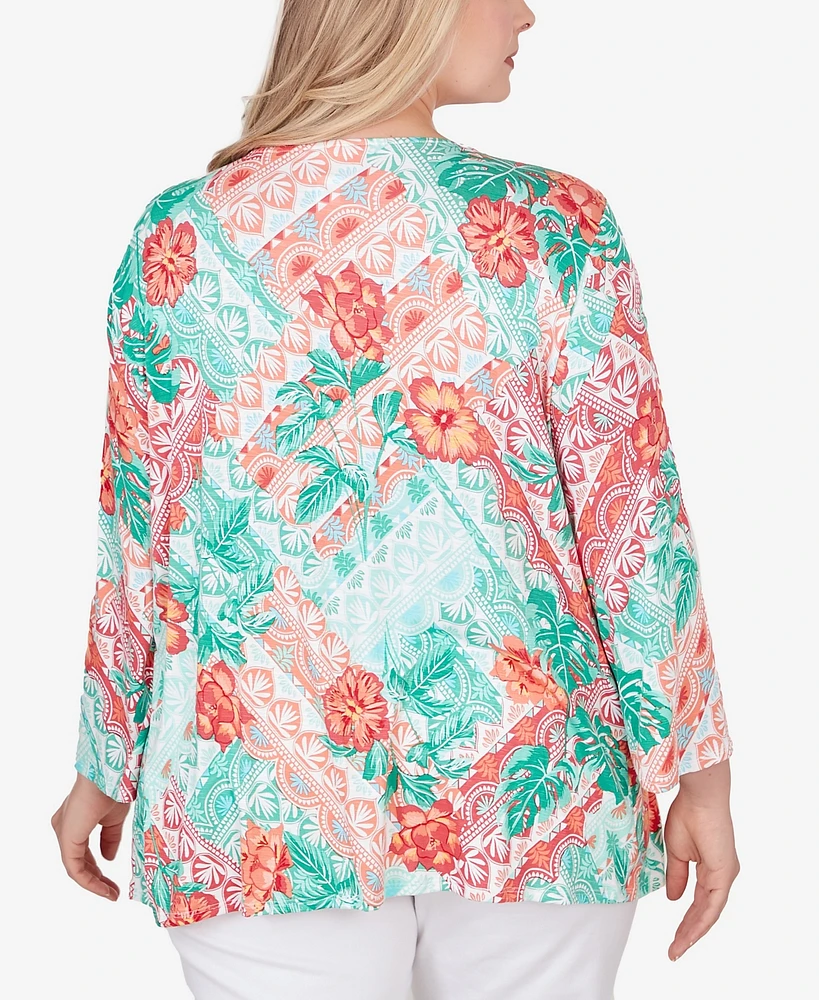 Ruby Rd. Plus Tropical Island Top