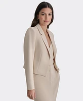 Dkny Petite Notch Collar Open Front Blazer