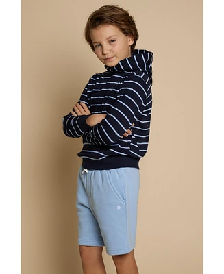 B by Brooks Brothers Big Boys Striped French Terry Hoodie