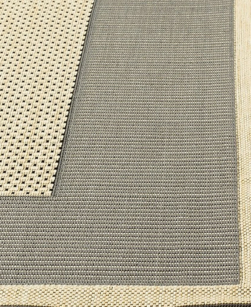 Safavieh Courtyard CY7987 Gray and Cream 6'7" x 6'7" Sisal Weave Square Outdoor Area Rug