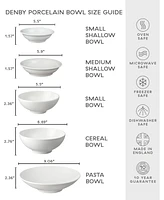 Denby Porcelain Classic White Pasta Bowls, Set of 4