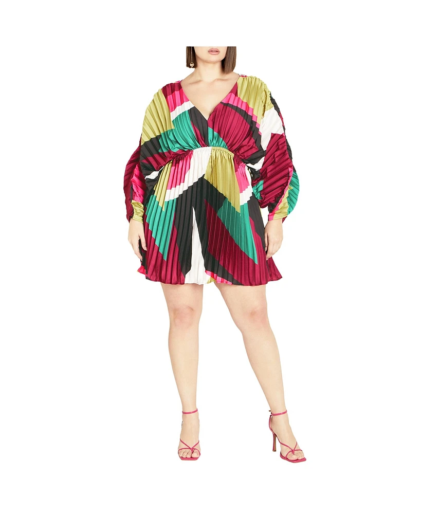 City Chic Plus Chloe Print Dress
