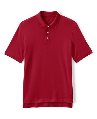 Lands' End Big & Tall School Uniform Short Sleeve Interlock Polo Shirt