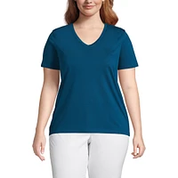 Lands' End Plus Relaxed Supima Cotton V-Neck T-Shirt