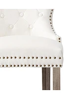 WestinTrends Tufted Velvet Counter Stool (Set of 2)