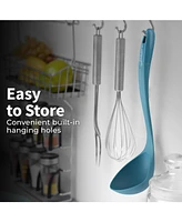 Zulay Kitchen Large Nylon Soup Ladle Spoon with Comfortable Grip