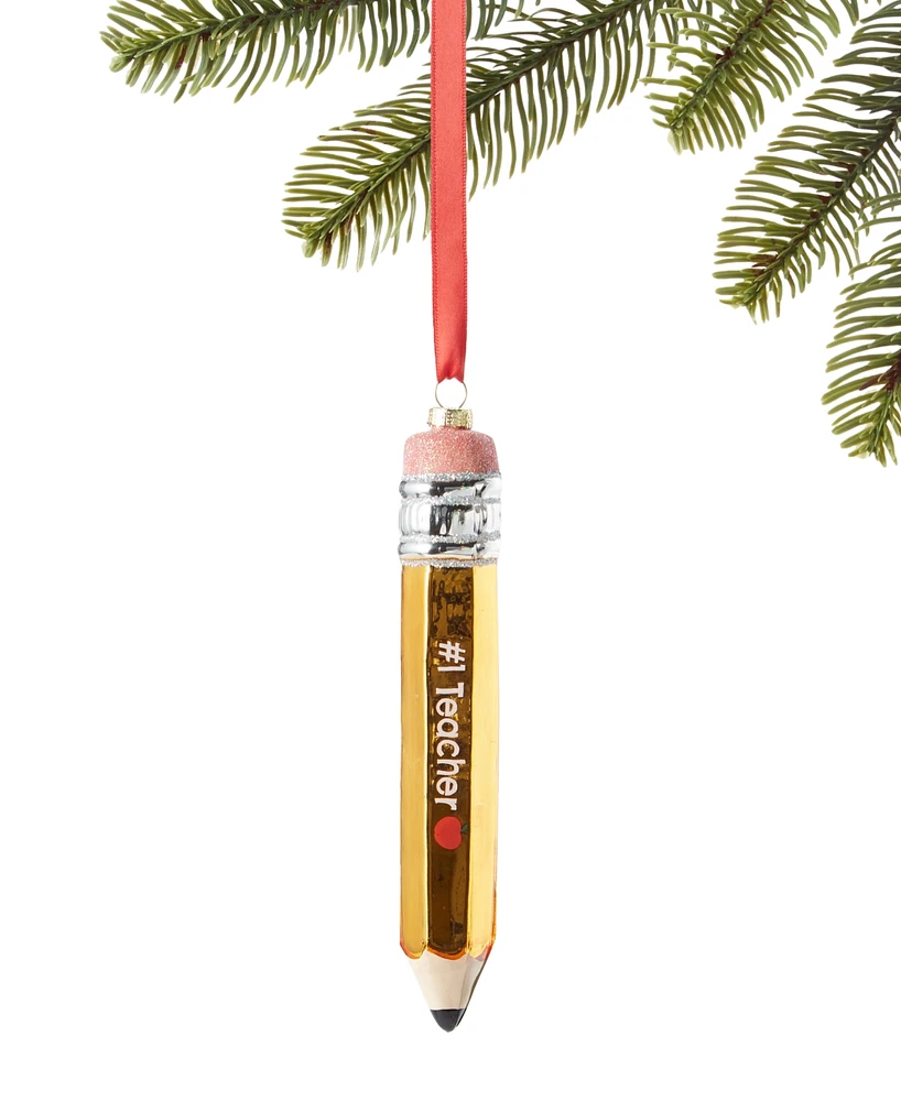 Holiday Lane All About You #1 Teacher Pencil Ornament, Exclusively at Macy's