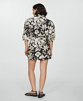 Mango Women's Floral Shirt Dress