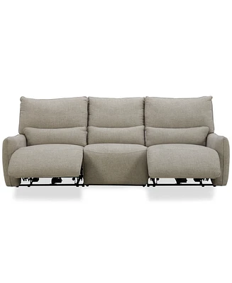 Olper 3-Pc. Fabric Zero Wall Sectional Sofa with 2 Power Motion Chairs, Created for Macy's