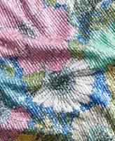 On 34th Plus Size Floral Shift Dress Flatform Sandals Rattan Hoop Earrings Created For Macys