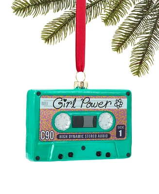 Holiday Lane Retro Holiday Green Cassette Tape Ornament, Created for Macy's