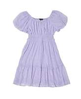 Trixxi Big Girls Puff Sleeve Clip Dot Dress