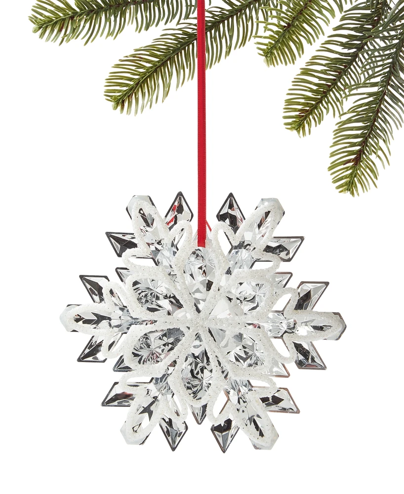 Holiday Lane Snowdaze Dimensional Snowflake Ornament, Created for Macy's