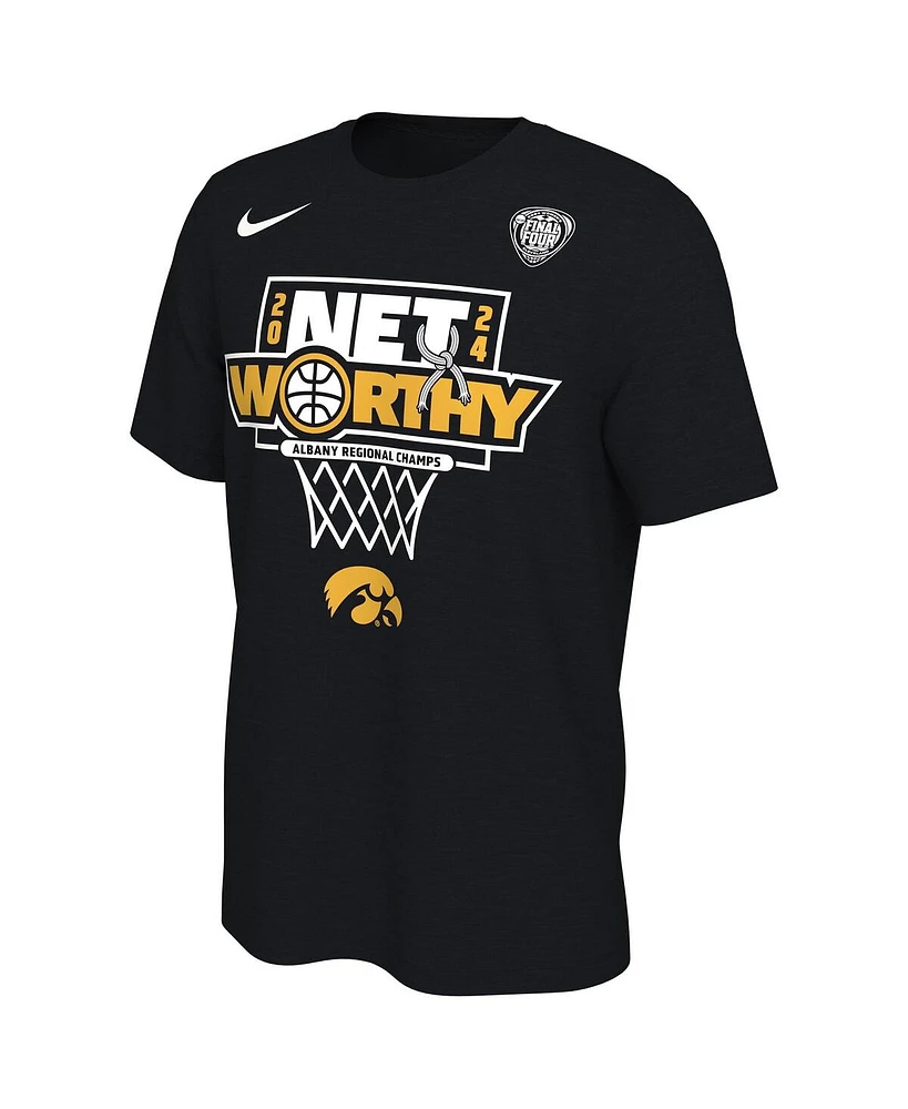 Nike Women's Unisex Black Iowa Hawkeyes 2024 Ncaa Basketball Tournament March Madness Final Four Locker Room T-Shirt