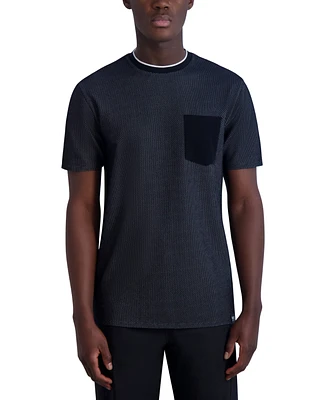 Karl Lagerfeld Paris Men's Slim-Fit Textured Pocket T-Shirt, Created for Macy's