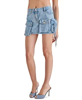 Steve Madden Women's Cotton Evalina Cargo Mini Skirt