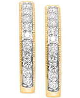 Forever Grown Diamonds Lab-Created Diamond Small Hoop Earrings (1/2 ct. t.w.) Sterling Silver or 14k Gold-Plated