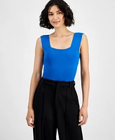 Bar Iii Women's Sleeveless Square-Neck Bodysuit, Created for Macy's