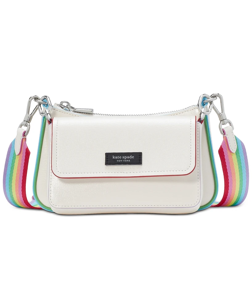 kate spade new york Double Up Rainbow Leather Crossbody