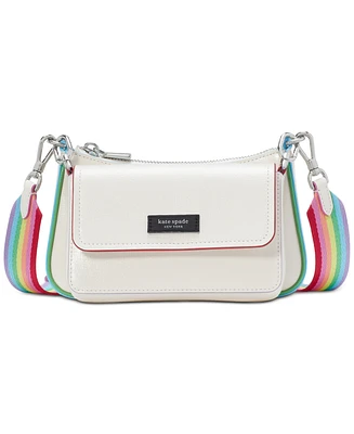 kate spade new york Double Up Rainbow Leather Crossbody