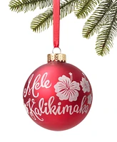 Holiday Lane Hawaii Mele Kalikimaka Red Ball Ornament, Created for Macy's