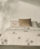 Calvin Klein Aquarelle Floral Cotton Melange Gauze 3 Piece Comforter Set