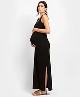 Seraphine Women's Bodycon-Style Maxi Sleeveless Maternity Nursing Dress