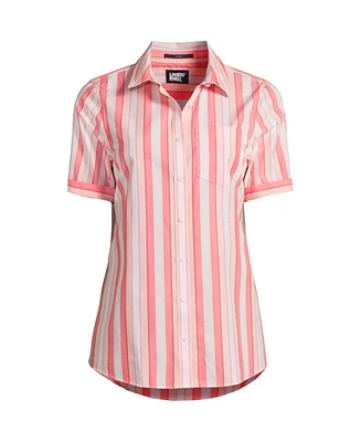 Lands' End Women's Wrinkle Free No Iron Short Sleeve Shirt