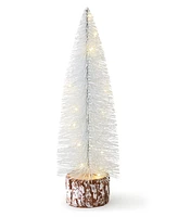 Holiday Lane Northern Holiday White Light Up Medium Sisal Tree Table Top Decor, Created for Macy's