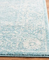 Safavieh Evoke EVK270 Light Blue and Ivory 2'2" x 9' Runner Area Rug