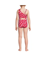 Lands' End Girls Chlorine Resistant One Shoulder Cut Out Piece Swimsuit