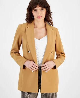 Bar Iii Women's Peak-Lapel Open-Front Long-Sleeve Blazer