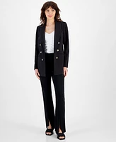 Bar Iii Women's Peak-Lapel Open-Front Long-Sleeve Blazer, Created for Macy's