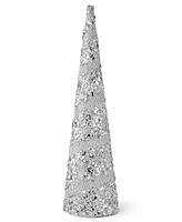 Holiday Lane Shine Bright Styrofoam Glitter Sequins Tree Table Decor, Created for Macy's