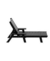 WestinTrends Adirondack Outdoor Chaise Lounge for Patio Garden Poolside (Set of 2)