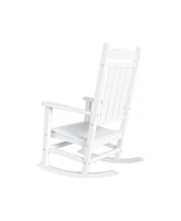 All-Weather Outdoor Patio Poly Classic Porch Rocking Chair (Set of 2)