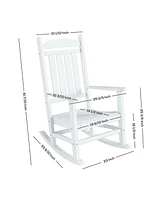 WestinTrends All-Weather Outdoor Patio Poly Classic Porch Rocking Chair (Set of 2)