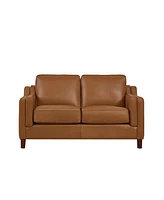 Bella 60" Top Grain Leather Loveseat