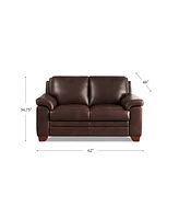 Magnum 62" Top Grain Leather Loveseat