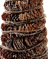 Holiday Lane Northern Snowy Pinecone Tabletop Tree, Created for Macy's