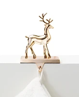 Holiday Lane Burgundy and Blush Reindeer Stocking Holder, Created for Macy's