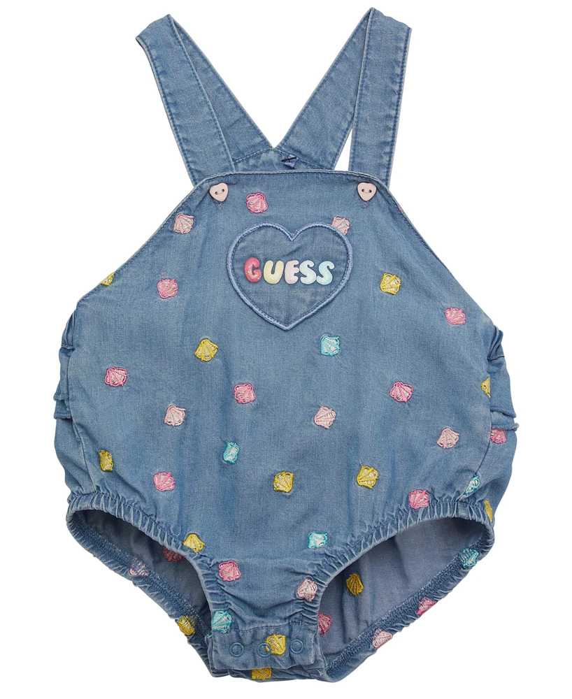 Guess Baby Girls Bodysuit and Embroidered Bubble