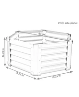 Sunnydaze Decor Powder-Coated Steel Hexagon Raised Garden Bed