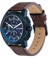 Tommy Hilfiger Men's Quartz Brown Leather Watch 44mm