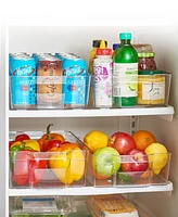 Cheer Collection Space Saving Fridge and Pantry Organizer Bin