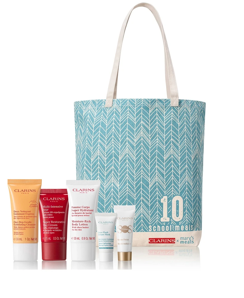 Choose a Free 6pc Gift with any $75 Clarins purchase