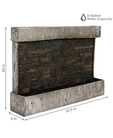 Sunnydaze Decor Ancient Polyresin Outdoor Wall Water Fountain