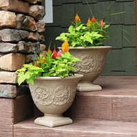 Darcy 16" Double-Walled Resin Outdoor Planter Pot